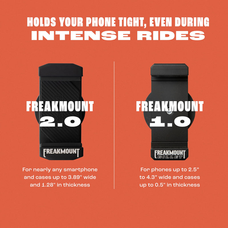 FREAKMOUNT 2.0 Magnetic Motorcycle Phone Mount - Compatible with Harley Davidson - Premium Billet Aluminum Holder for Gas Tank, High-Speed Magnet Accessories - Fits Most Phones, Black