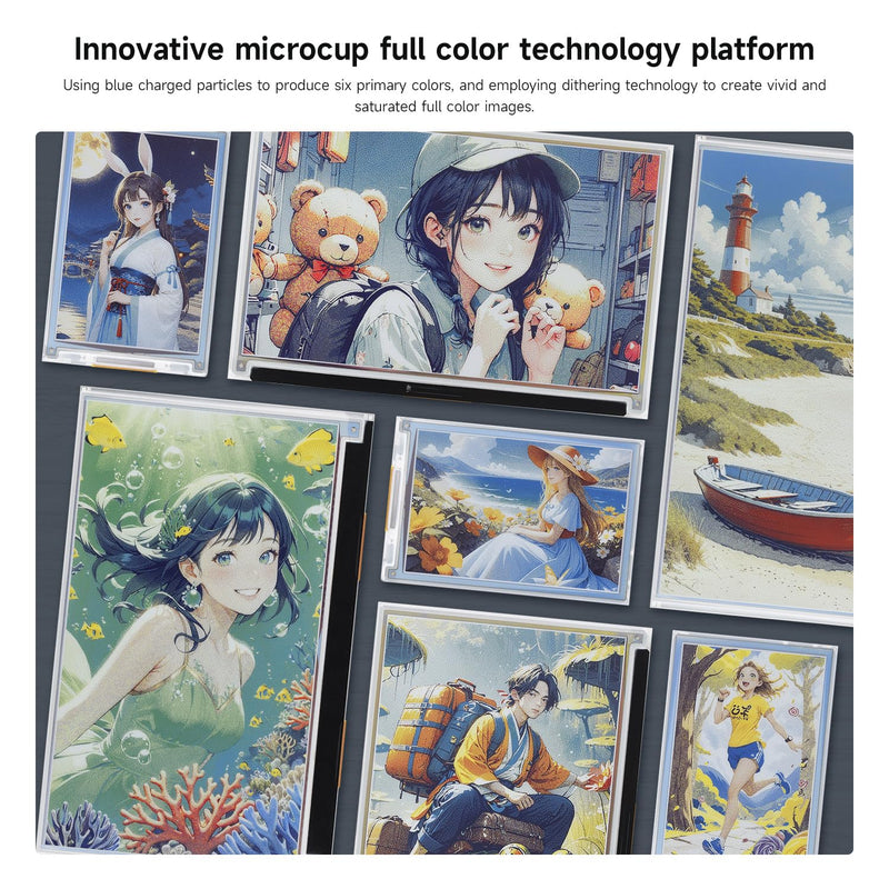 Waveshare 7.3inch 6-Color E-Paper Display Module, Compatible with Raspberry Pi 5/4B/3B/Zero/Zero W/Zero 2W/Pico/Pico W/Pico WH, Support Jetson Nano/Jetson Orin Nano