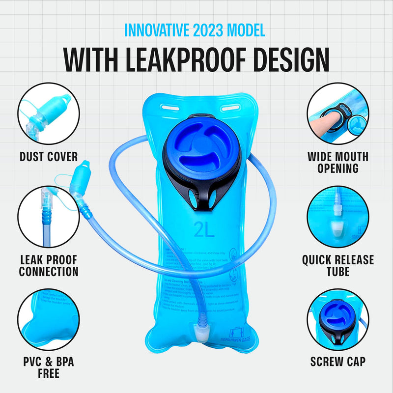 Sojourner Hydration Pack, Hydration Backpack - Water Backpack with 2l Hydration Bladder, Festival Essential - Rave Hydration Pack Hydropack Hydro for Hiking, Running, Biking, Festival Gear One Size Transparent Clear