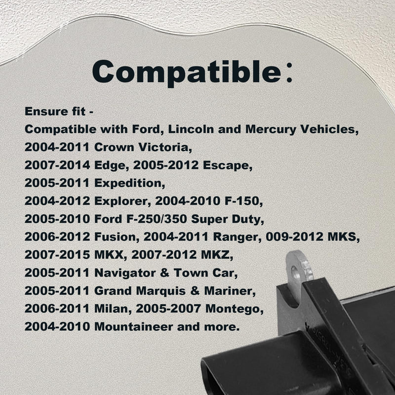 Mass Air Flow Sensor MAF Sensor 3L3Z-12B579-BA MAF0012 Compatible with Ford Escape Expedition Explorer F150 F250 F350 Lincoln MKX MKZ Navigator Town Car Mercury Mariner Mountaineer