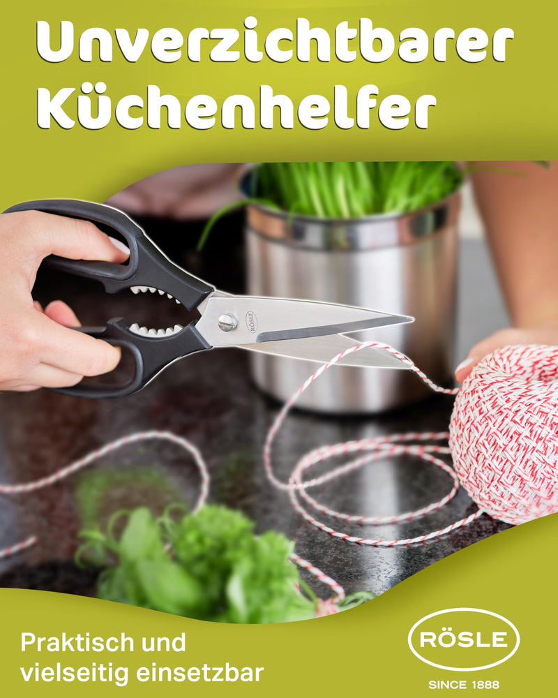 Rosle Scissors, for the Kitchen, for Cooking, Stainless Steel Blade, 22 cm, 96290 Kitchen Shears