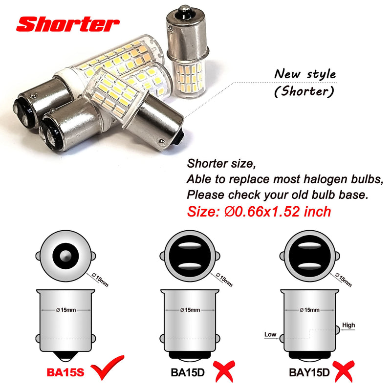 12 Volt BA15S Led Bulbs,1156 1141 6000k Daylight White,DC Bayonet Single Contact Base,AC10-24V DC10-30volt Low Voltage BA15S Bulb for Landscape RV Camper Interior Marine Boat Trailer Lights,5Pack 1156 White
