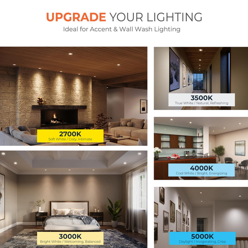 HALO RA 4 in Canless LED Recessed Downlight with Adjustable Gimbal, Selectable Lumens and Selectable Color Temperatures, Dim-to-Warm Technology, Damp Location Rated - RA4LS9FSD2W1EWHDM White