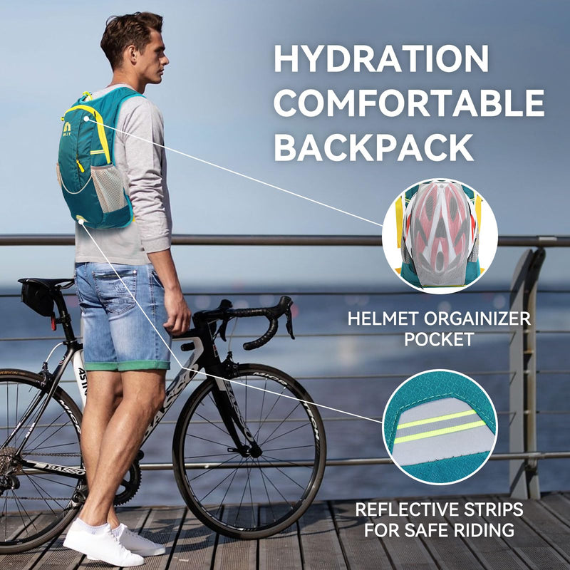  [AUSTRALIA] - Hydration Pack,Hydration Backpack with 2L Hydration Bladder Lightweight Running Water Backpack for Women Men Dark green