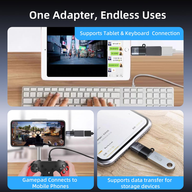 USB-C to Lightning OTG Audio Adapter for Connecting DJI Mic Mini/Lark M2S Series Wireless Microphone Receivers to iPhone 14/13/12/11 / Mac