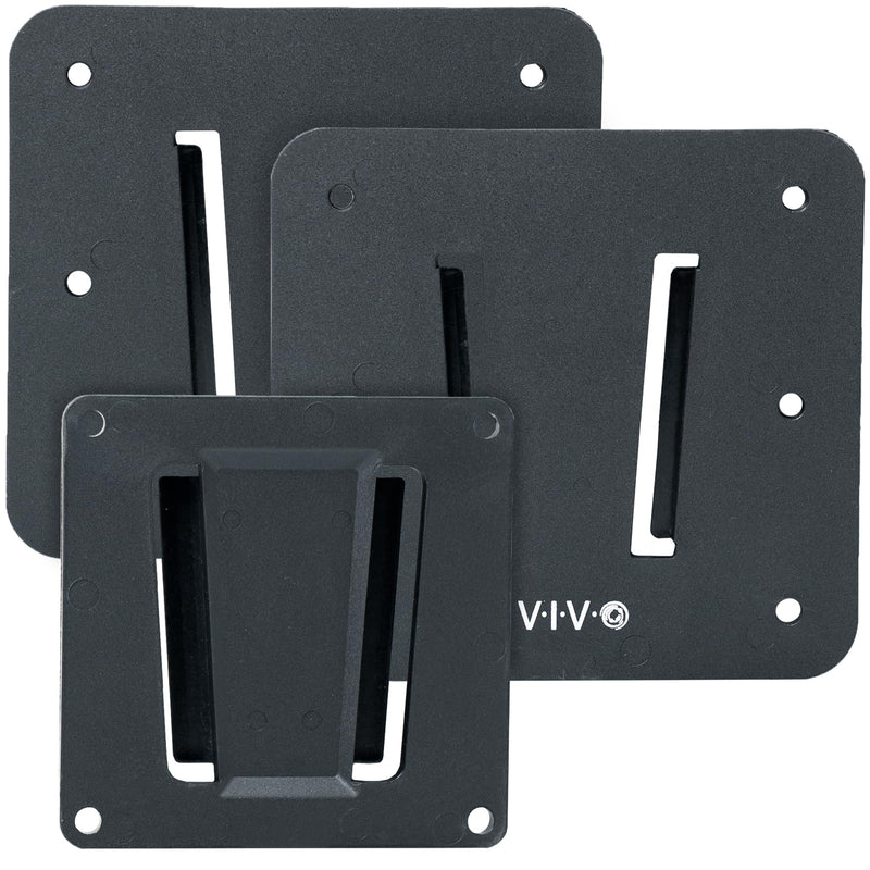 VIVO Anti-Rust Quick Release Plastic Polymer RV TV Mount Set for up to 43 inch Screens, VESA 100x100mm, Holds up to 30 lbs, includes 2 Wall Plates and 1 VESA Bracket, Black, MOUNT-VWRV1-3 Double Wall Plate