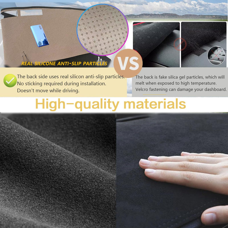 Dashboard Cover Suitable for Toyota RAV4 2006 2007 2008 2009 2010 2011 2012 Car Dashboard Cover Sun Visor Mat Non-Slip Polyester Dashboard Accessories (Black) Black 2006-2012 For Toyota RAV4