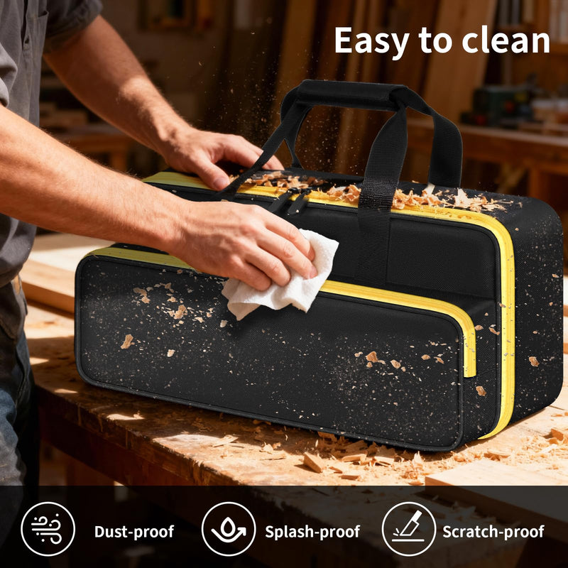 Tool Bag for DEWALT DCS380B 20V MAX Reciprocating Saw, for Makita JR184DZ / JR189DZ, Universal Storage Organizer with Battery Slot & Large Pocket for Charger, Blades, Accessories - Case Only
