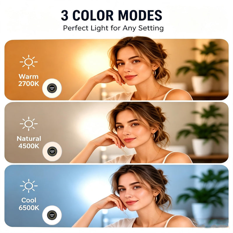 Selfie Light, Phone Light with 3 Lighting Mode, Portable Phone Ring Light for Makeup, Tiktok, Live Stream, Rechargeable Clip Video Light for iPad/Camera/Laptop (White) White