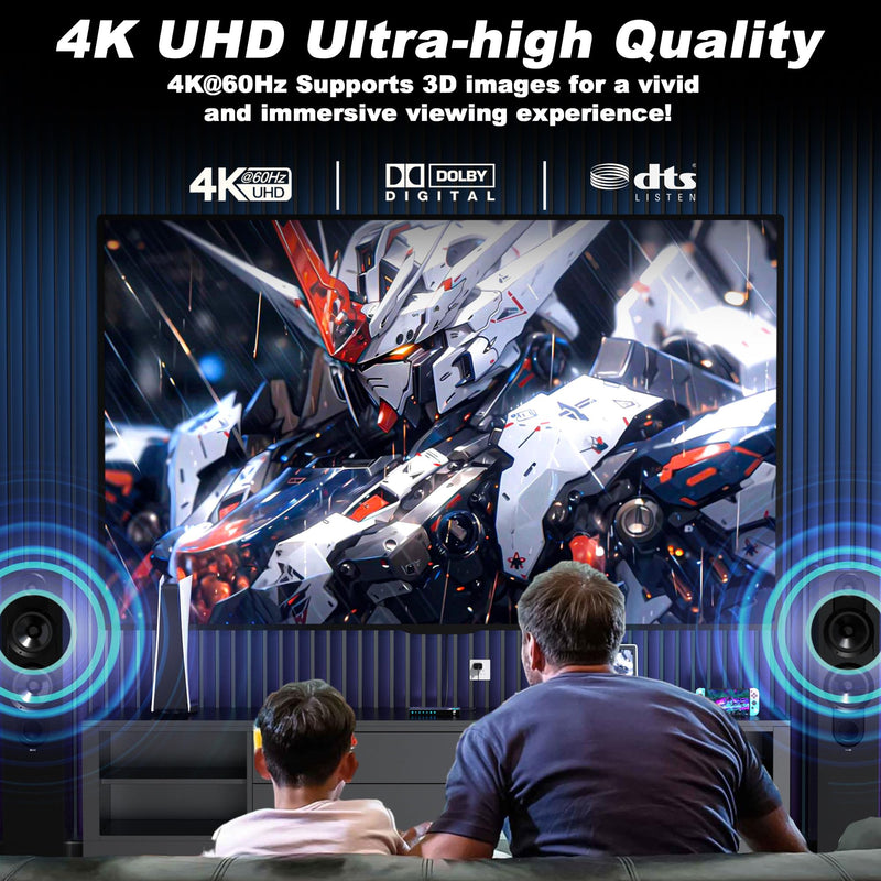 4K HDMI Switch 5x1 with Remote - 4K@60Hz HDR HDCP 2.2 - Auto-Switcher Splitter for PS5/PS4/Xbox/Switch/PC 4K HDMI Switcher 5 port