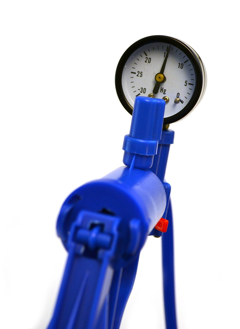EISCO Blue Handheld Vacuum Pump with Gauge and 19.5" Tube