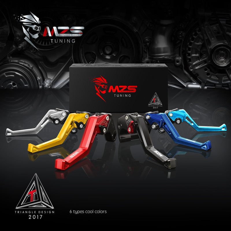 MZS Red Motorcycle Clutch Brake Levers Short Adjustable CNC Compatible with GROM MSX125 14-25 / CBR500R CB500F CB500X 13-21 / CB300R Monkey 18-24 / CBR300R CB300F 14-21 / CBR250R 11-15 GROM/CBR250R/CBR300R/CBR500R/CB500F