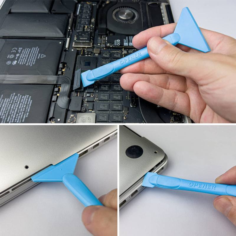 Opening Pry Tools Kit with ESD Spudgers, Anti-Static Brush, Metal Spudger for Disassembling and Repair Laptop, Game Console, Computer 12-in-1