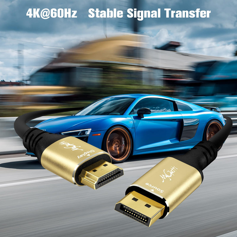 4K DisplayPort to HDMI Cable 40FT, DP to HDMI Video Uni-Directional Cord Adapter, Compatible with Dell, NVIDIA, AMD, Lenovo, Monitor, Projector, Desktop and More