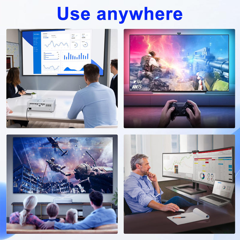 8K/16K Hdmi 2.1 Switcher 2 in 1 Out, Bidirectional Hdmi Splitter Support 4K@120HZ/240Hz 16K@30Hz/8K@60Hz DTS VRR HDR10+ Dolby, 48Gbps 2 Computers 1 Monitor Hdmi Switch for Switch PS5 Xbox Roku TV