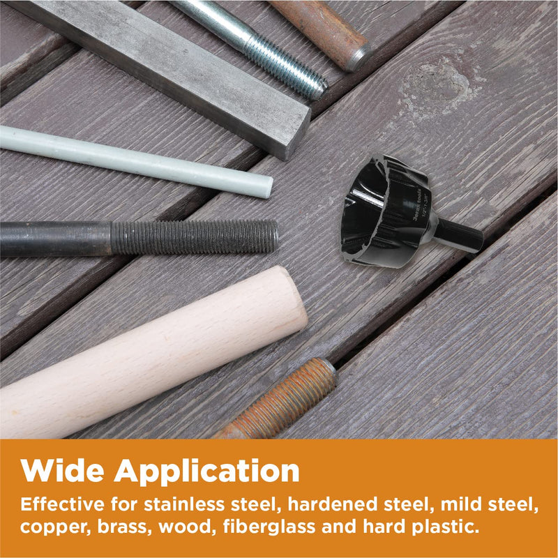 Tungsten Carbide Inner and Outer Deburring External Chamfer Tool Set for Removing Burr, Quick Release Hex Shank Deburring Tool for Metal Rod, Tube, Copper/PVC Pipe 1 Kit (4 PCS)