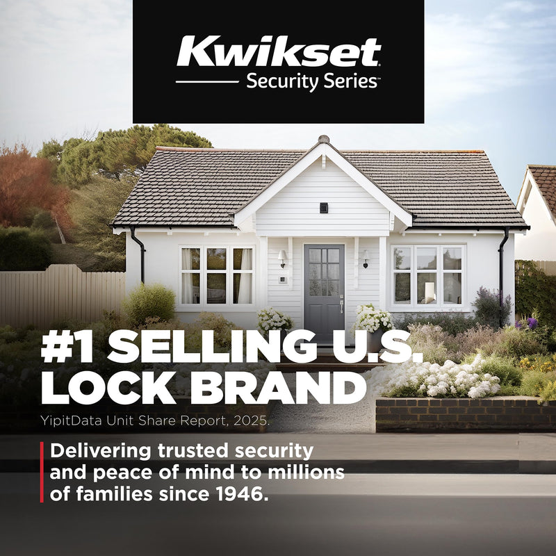 Kwikset 660 Deadbolt Lock, Satin Nickel Round Exterior Keyed Front Entry Door, Single Cylinder Dead Bolt