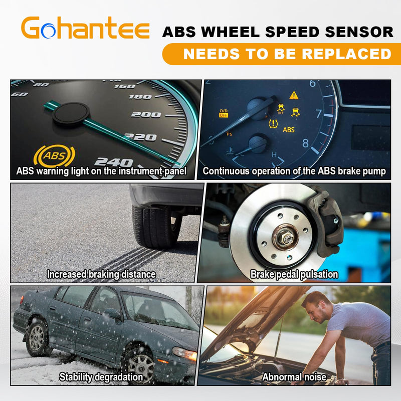 ABS Wheel Speed Sensor Front Left Right Compatible with 2000 2001 2002 2003 2004 2005 2006 Chevy Silverado Avalanche Suburban Express Tahoe GMC Sierra Yukon XL Savana Cadillac Escalade 15037208 ALS482