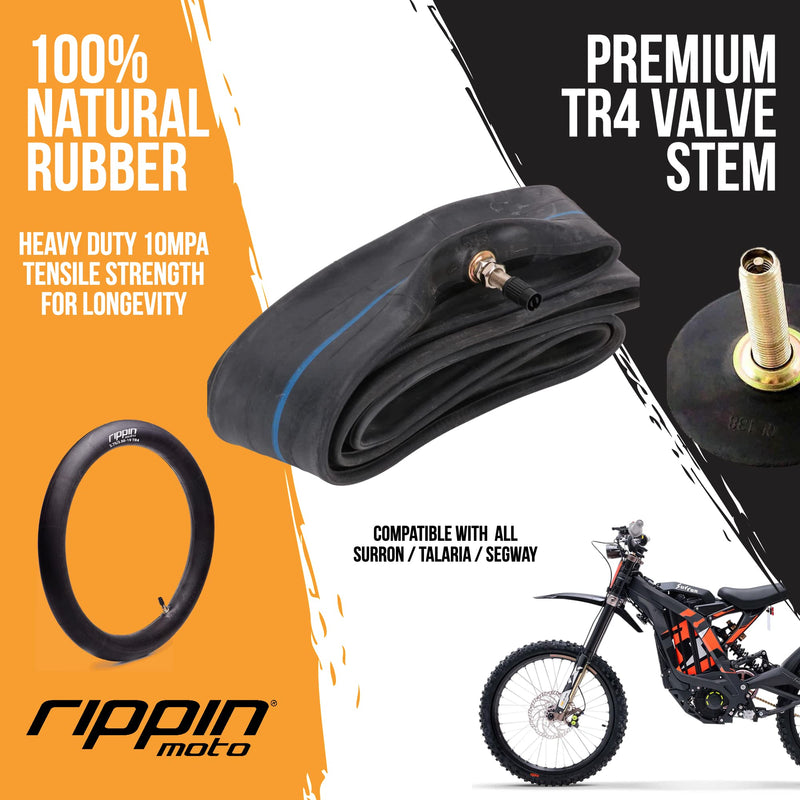 2.75/3.00-19 Heavy Duty Inner Tube (70/100-19) 2.5mm Thick - TR4 Valve - Fits Most 3.0-19 Motocross Tires, Surron Light Bee X, Talaria and Segway X160/X260 70/100-19 (2.75/3.0-19)