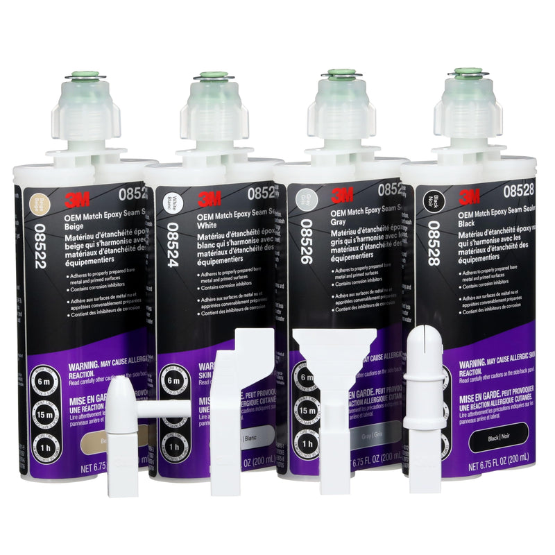 3M OEM Match Wide Stream 1K Tip, 33993, Pack of 10 Nozzles, Single Use, OEM Bead Style, for Automotive Wide or Flat Seam Sealing, Look and Texture Replication for Collision Repair
