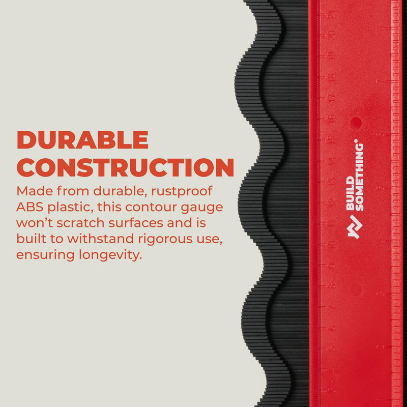 BUILDSOMETHING Contour Gauge 10" & 5" - Adjustable Profile Gauges for Flooring, Siding, Tile & More - Premium Carpentry Tools - 2 Pack