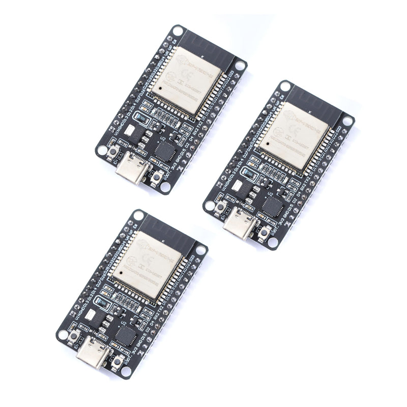 ESP32S ESP32 ESP-WROOM-32 Development Board 2.4GHz Dual-Core WiFi +Bluetooth 2 Function Microcontroller for Arduino (ESP32 30P TYPE-C, 3PCS)