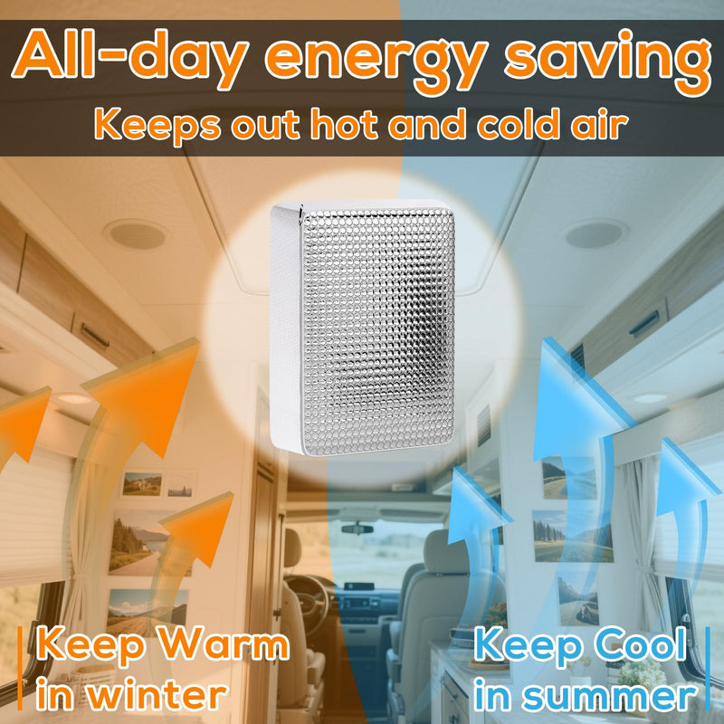 YUNVI RV Skylight Insulator 14x22x2.8,RV Vent Cover and Skylight Shade,Waterproof RV Vent Insulator Sunroof Pillow for Inside Camper Shower