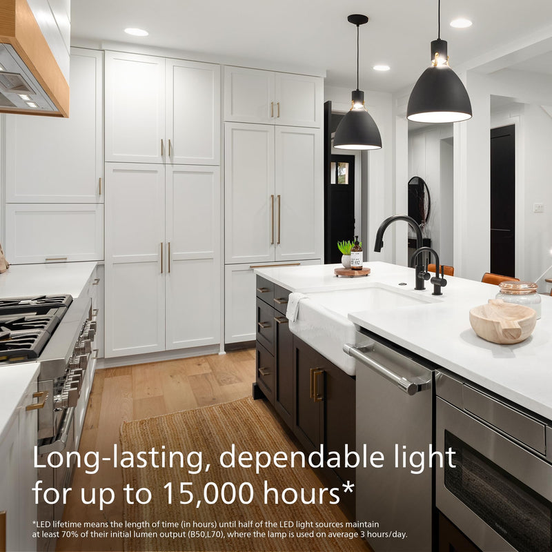 PHILIPS LED 65W BR30 6-Pack Selectable White Multi-CCT 650 Lumen (7.2 = 65W) Dimmable Frosted Flicker-Free Light Bulbs