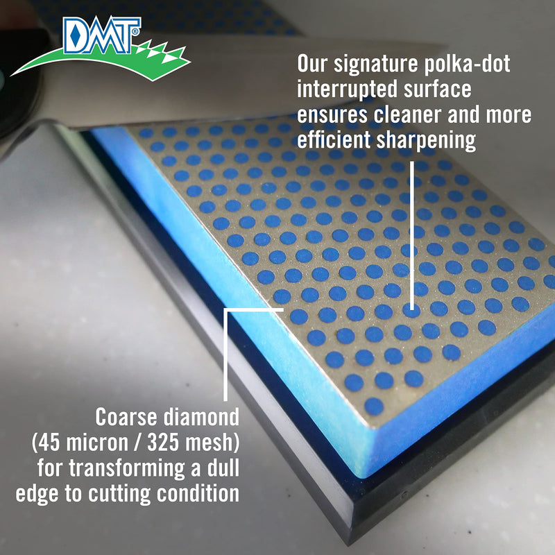 DMT (Diamond Machining Technology) 6-inch Diamond Whetstone Sharpening Stone with Plastic Case - Coarse, W6CP