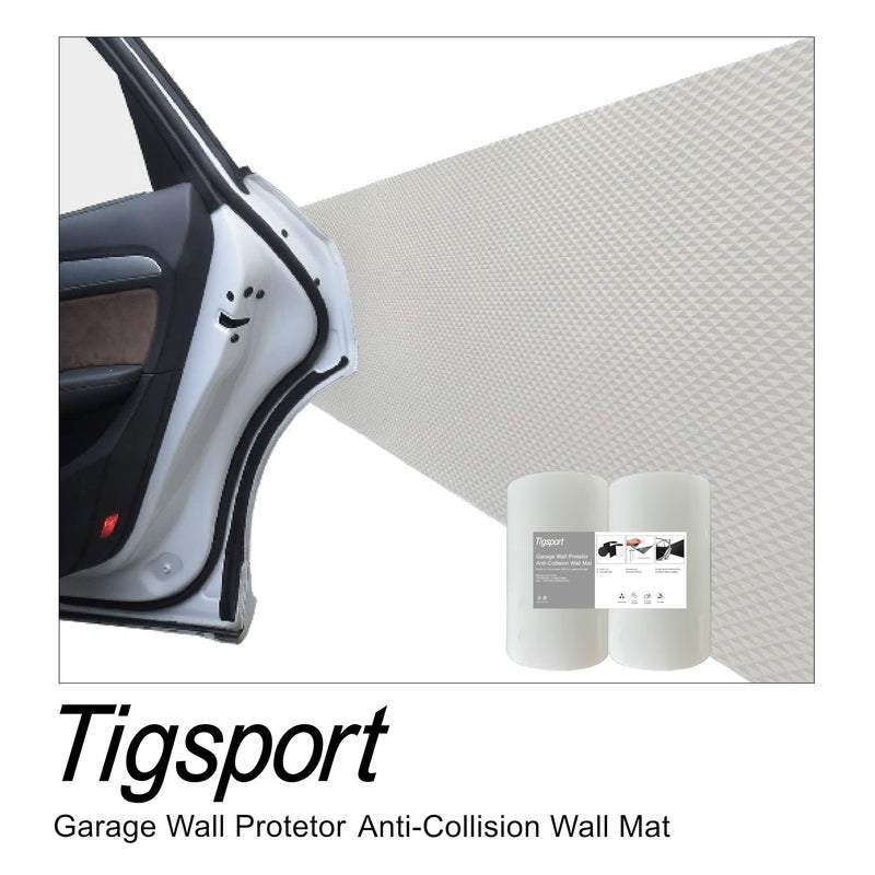 2 Roll Garage Wall Protector, White Garage Car Door Protector Bumper Guard for Anti-Collision Waterproof Inflaming Ultra Self Adhesive EVA Foam for Warehouse (2 ROLL: 79" x 8" x 1/4")