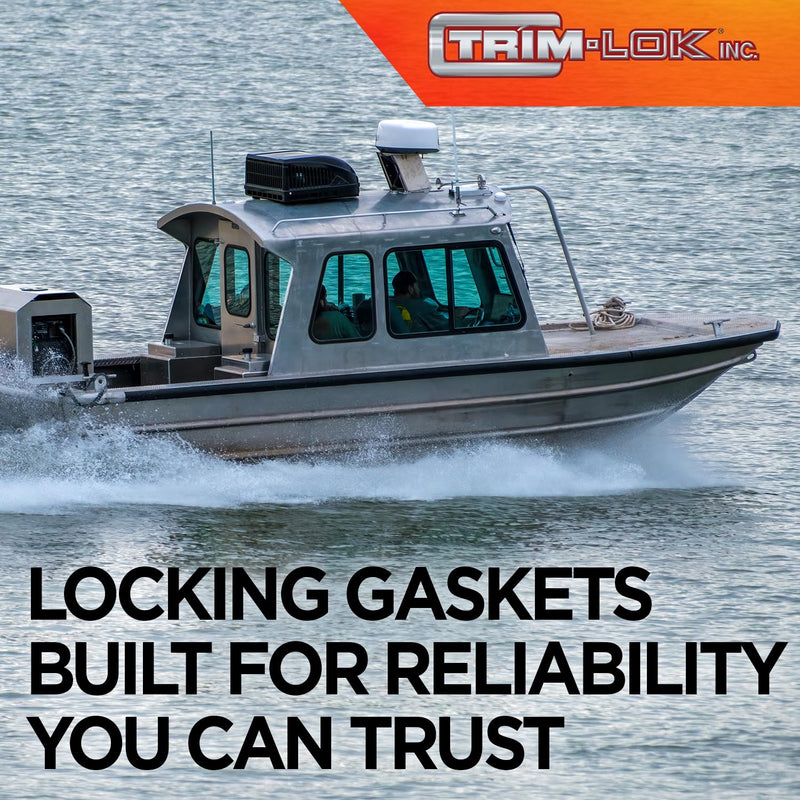 Trim-Lok LK937-25 EPDM Dense Rubber Black Window Locking Gasket, Mates up with Dual Piece Locking Gaskets, Dense EPDM Rubber, 25' Length