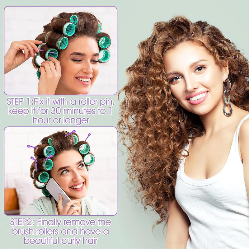 140 pcs Hair Roller Pins for Curling and Styling | Plastic, Brush Roller, Reusable Hair Styling Accessories, Hair Curling and Hairdressing