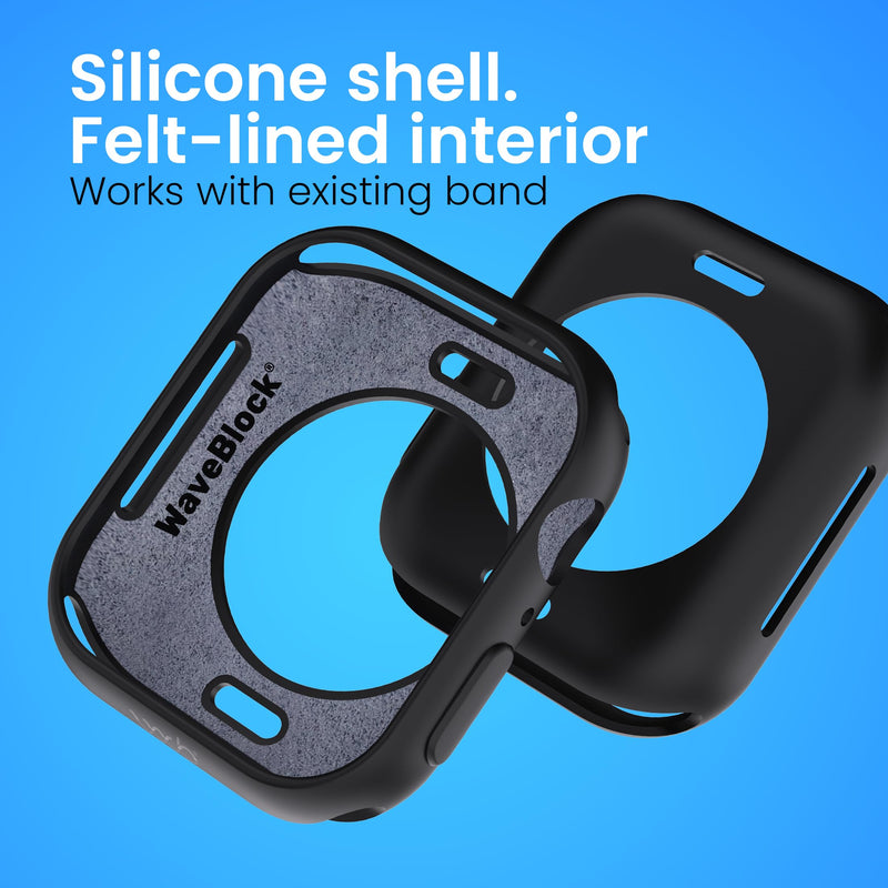 EMF Protection Apple Watch Bumper Case 49mm Ultra 1, 2 & 3 WaveBlock Halo | Up to 84% EMF Reduction, Patented Blocker Technology, FCC Lab Tested, Charge & Heart-Rate Sensor Compatible, Soft Silicone Ultra 1, 2 & 3 (49 mm)
