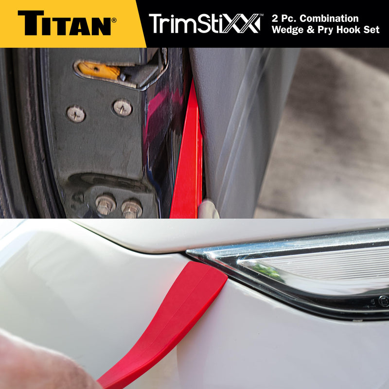 Titan 11568 2-Piece Combination Wedge and Pry Hook Set 2pc Non-marring Wedge and Pry Hook