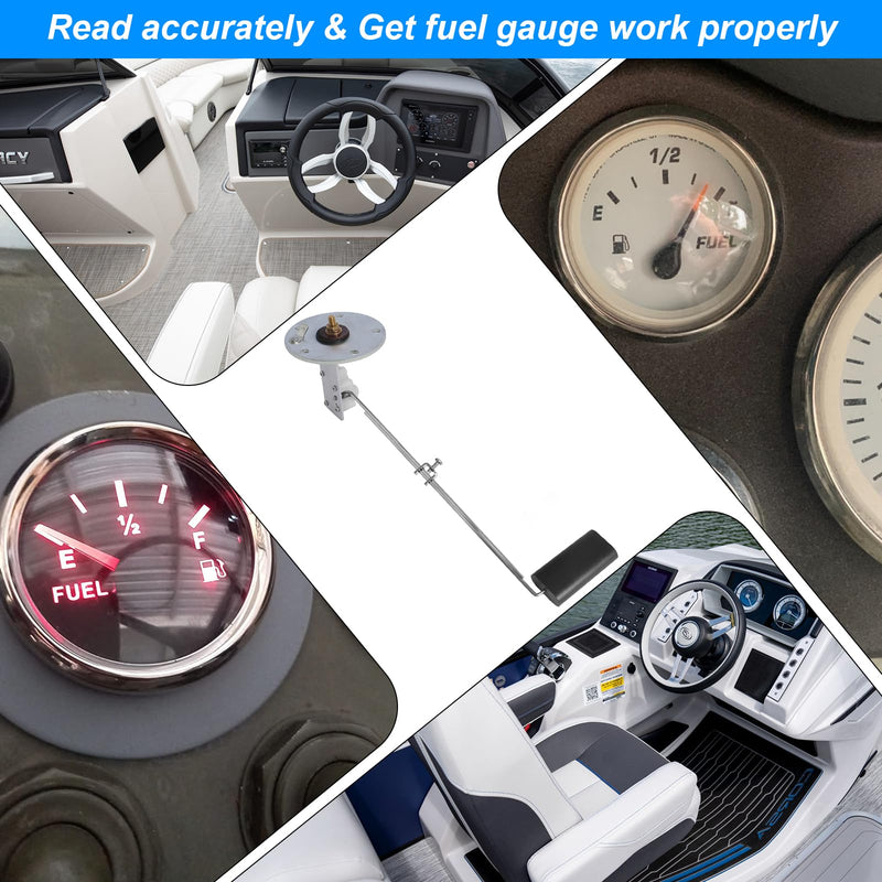 Marine Fuel Tank Sending Unit,Boat Fuel Sending Unit for Marine 4-28 Inch Depth RV Car Truck Tanks 33-240ohms Gas Gauge Water Tank Level Sender 4 to 28 Inch Tank Depth