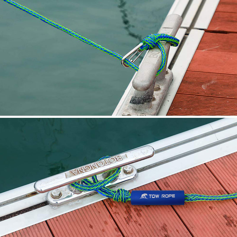 Docking Lines Rope Mooring Bungee - PWC Dock Rope 7FT 10FT 14FT with Foam Float for Personal Watercraft Kayak, Jet Ski, SeaDoo, Boat, Pontoon Bungee Docking Line Rope 0.39in 10ft 1pack