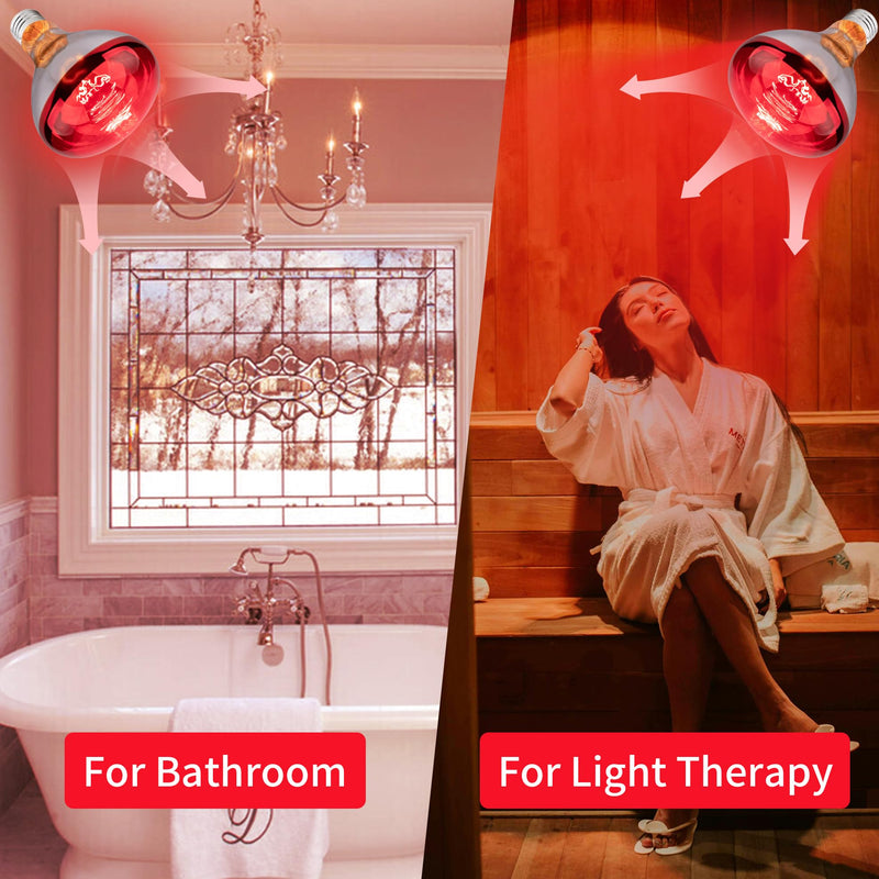 3 Pack 250W Heat Lamp Bulbs for Chicks, R40 Brooder Heat Lamp for Chickens, Infrared Reflector Heat Bulbs for Brooder Heater, Incandescent Heating Bulb for Pet, Bathroom, Food 250 Watts 3 Pack