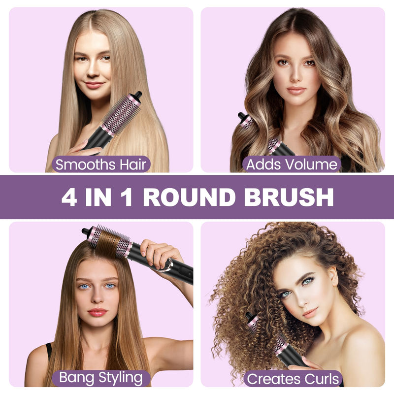 Round Brush Attachment for Shark FlexStyle Accessories | Normal Round Volumizing Brush Hair Styling Tool for Straight, Wavy, Curly, and Coily Hair