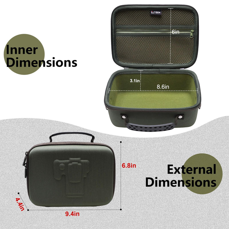 Small Camera Case Bag for Canon EOS Rebel T7/R50//R100 DSLR Camera Green | Hard Carrying Travel Case for Canon EOS Rebel T7/R50//R100/R6 Mark II/R8/R6 Mark III/R50 V/T6/R10/R5 Mark II DSLR SLR Camera Small
