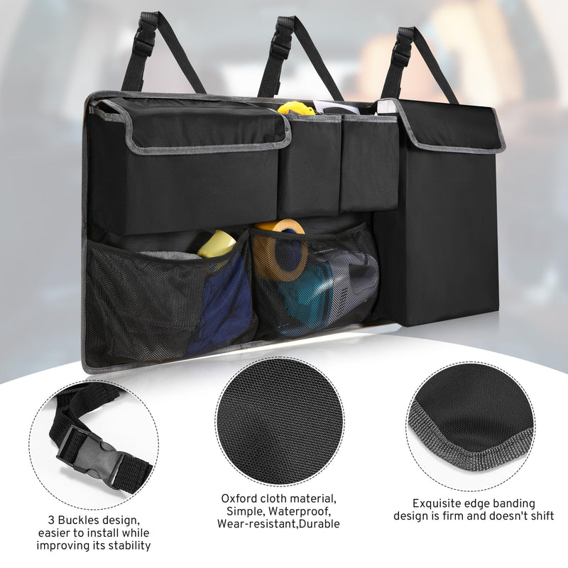 XHRING Car Trunk Organizer Storage Backseat Hanging Bag for Mazda CX5/CX-5 CX30/CX-30 CX50/CX-50 CX9/CX-9 CX3 CX7/CX-7 GS GT I Sport Touring Carbon Edition SUV Camping Accessories 2000-2024 2025