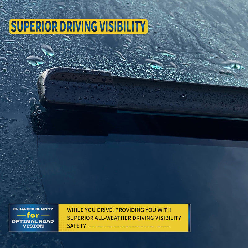 26''+19'' Front Windshield Wiper Blades Compatible with 2008-2017 Honda Accord 2010-2015 Toyota Prius OEM QUALITY Premium All-Season Automotive Replacement Wipers (Pack of 2) 26"+19"