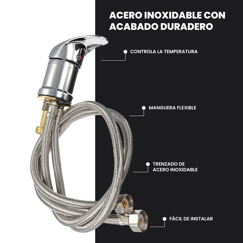 Faucet for Shampoo Bowl - Salon Faucet - Shampoo Faucet - Salon Shampoo Bowl Faucet - Shampoo Bowls Faucet Replacement, 1/2 inch Inlet | Professional backwash faucet with hot & cold mixer. Universal replacement for salon shampoo bowls. Chrome finish.