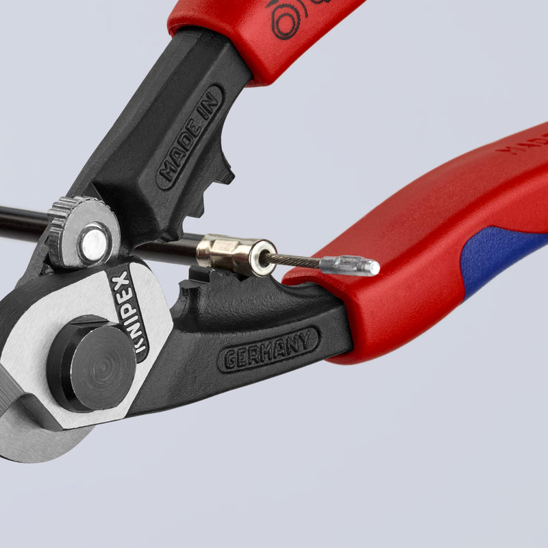 KNIPEX Tools - Wire Rope Cutters, Multi-Component (9562190), 7 1/4-Inch, Comfort Grip