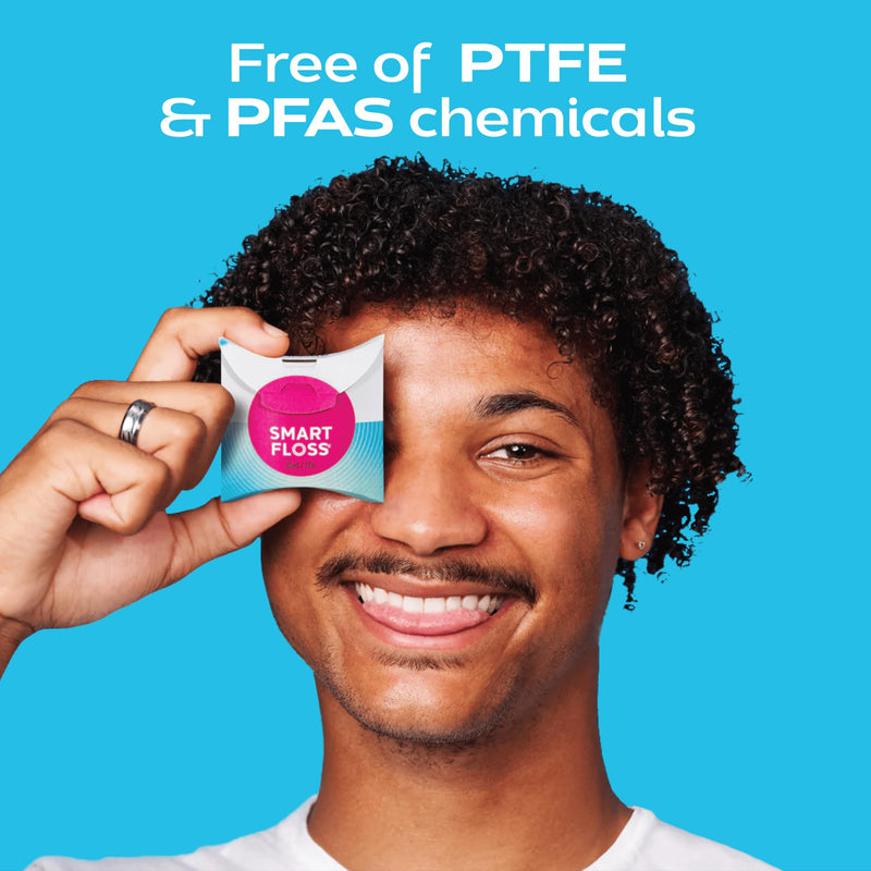 DrTung's Smart Floss - Natural Floss, PTFE & PFAS Free Floss, Gentle on Gums, Expands & Stretches, BPA Free Floss - Natural Dental Floss Cardamom Flavor (Pack of 6) 90 Foot (Pack of 6)