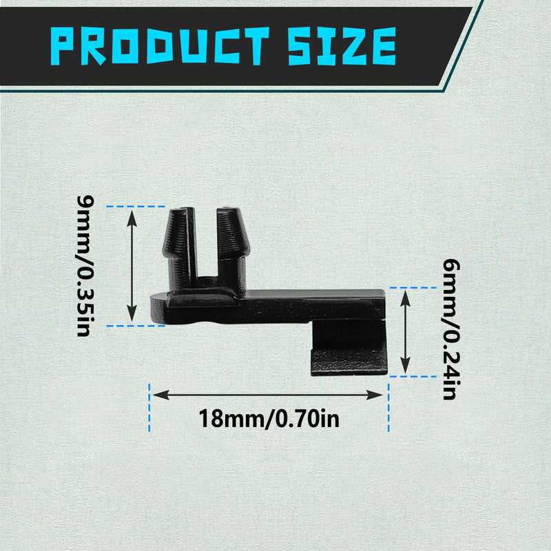 2PCS Hood Safety Catch Snap, Compatible with 2001-2020 Toyota Sequoia 2000-2013 Tundra, Hood Clips Replace 69759-0C010
