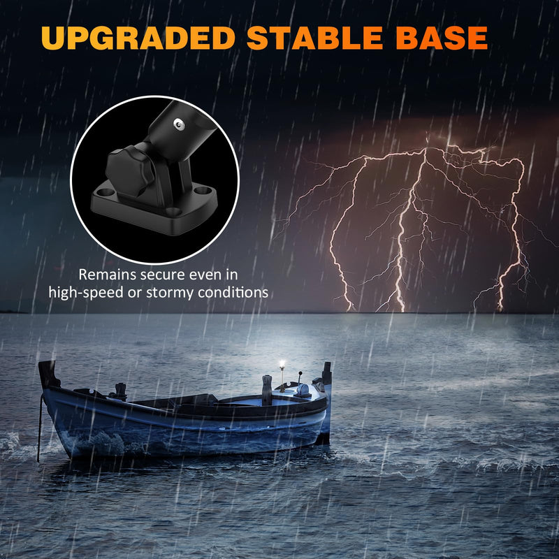 9 Inches Anchor Light Stern Lights for Boats LED Waterproof IP67, White Fold Down Rear Boat Navigation Lights, 3NM Visible Boat Running Light LED Marine for Pontoon, Jon Boats (12-24V) 9 Inches