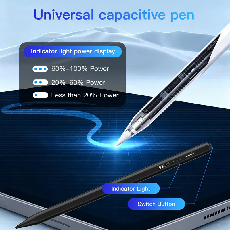 Stylus Pen Compatible with Nintendo Switch 1/2/OLED，30H Life Black | Accurate writing,,30-hour ultra long battery life，No Bluetooth needed，Button on/off，2 replacement pen tips