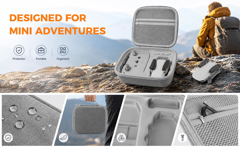 Hard Drone Case for DJI Mini 4K/2/2 SE | Portable Travel Storage Bag Fits Fly Combo, Holds Drone, Batteries, Charger, Cables, Propellers and Accessories