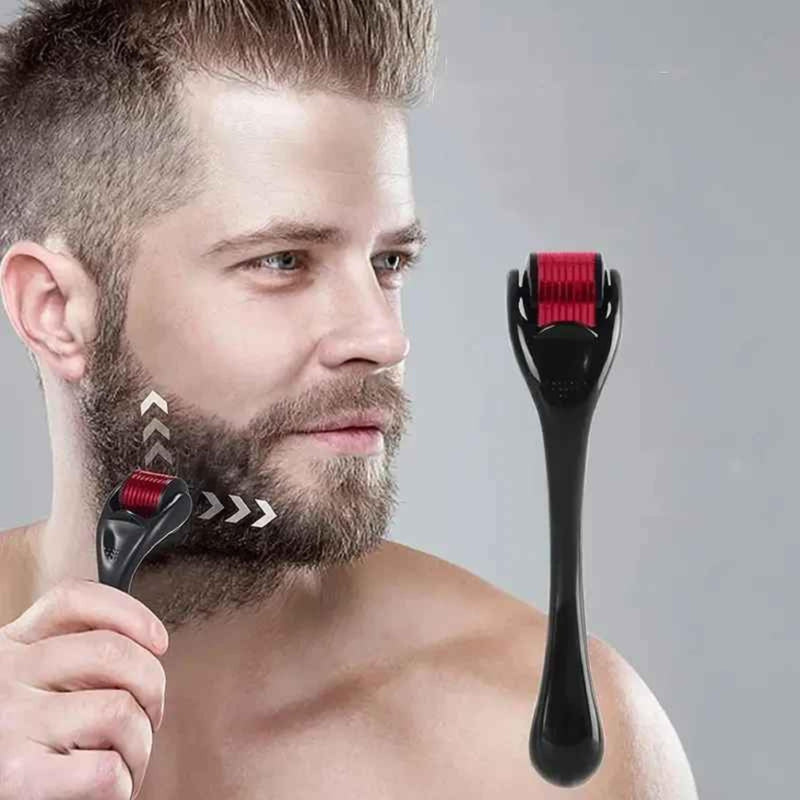 Derma Face Roller, 540 Needles Titanium Micro Derma Skin Care Roller for Hair Growth, Beard Roller for Wrinkles, Face Derma Skin Care Facial Roller and Beauty Massage Tools for Women and Men (0.75mm) 0.75
