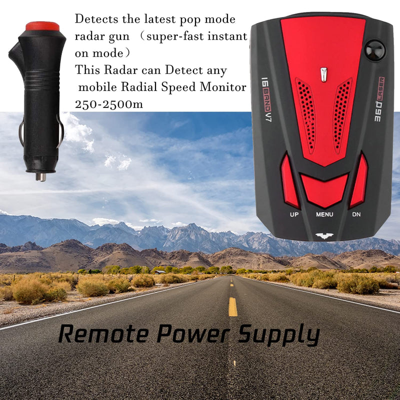New Laser/Radar-Detectors Driving Aids for Cars - Long Range Detection, Mute Memory, Led Display, City/Highway Mode Detectors, Ideal Gifts for Cars (Red)
